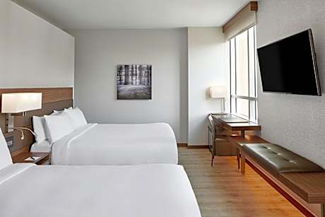 Double Room with Two Double Beds and Roll-in Shower - Mobility Accessible