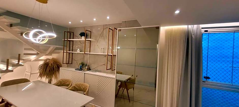 Cobertura duplex com churrasqueira vista pro mar