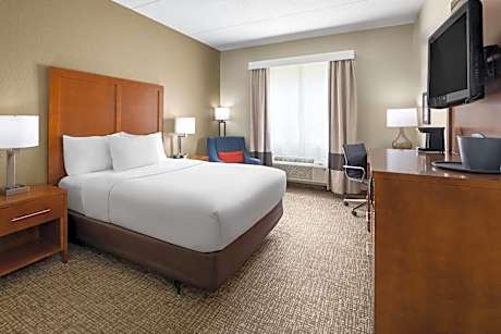 1 Queen Bed, Mobility and Hearing Accessible Room, Roll-In Shower, Non-Smoking