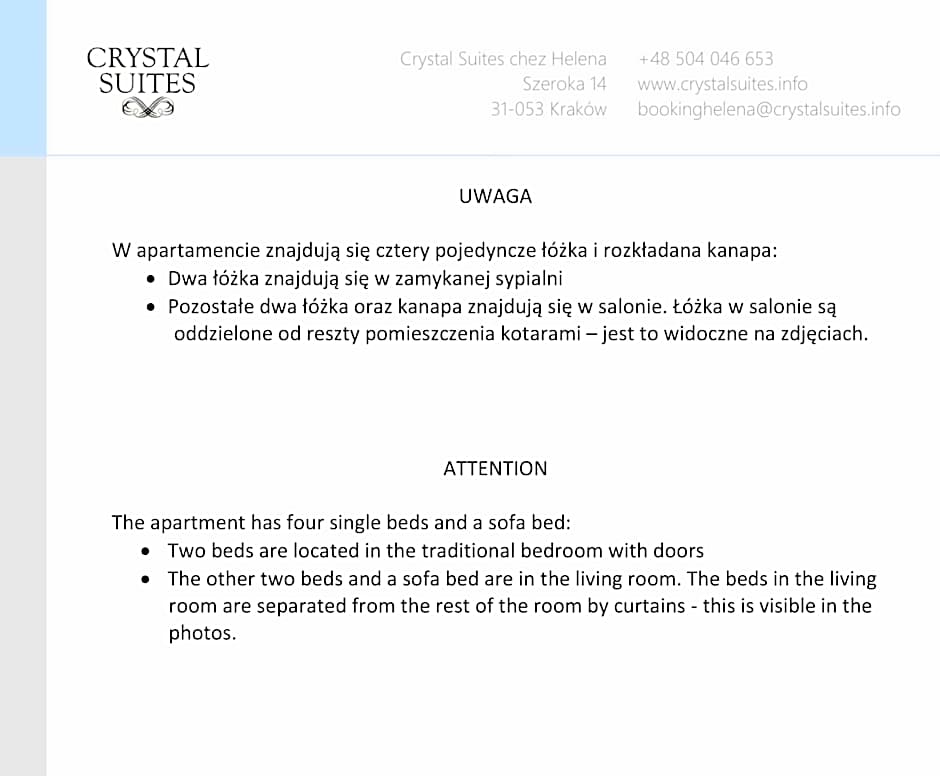 Crystal Suites Chez Helena