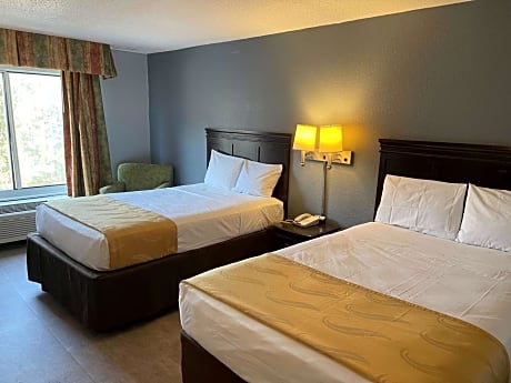 2 Double Beds, Non-Smoking, High Speed Internet Access, Microwave And Refrigerator, Work Desk, Continental Breakfast