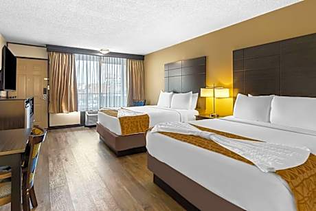 Queen Room with Two Queen Beds and Indoor Pool View