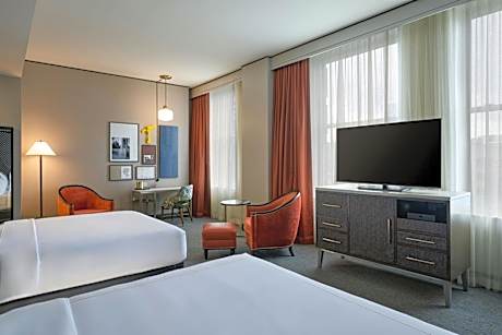 Queen Room with Two Queen Beds and Partial Water View