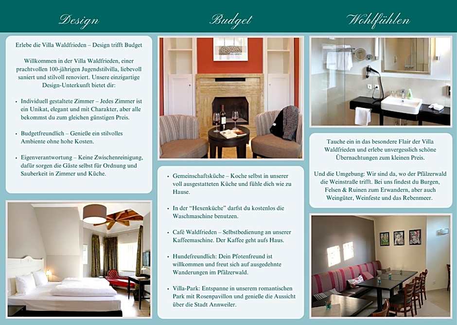 Villa Waldfrieden - Design trifft Budget