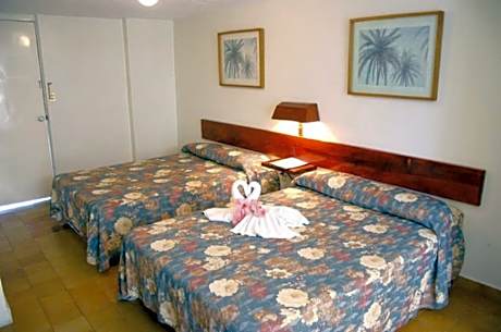 Double Room with Two Double Beds and Pool View