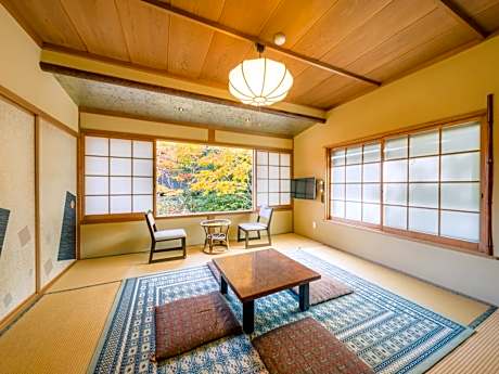 Japanese-Style Family Room with Shared Bathroom