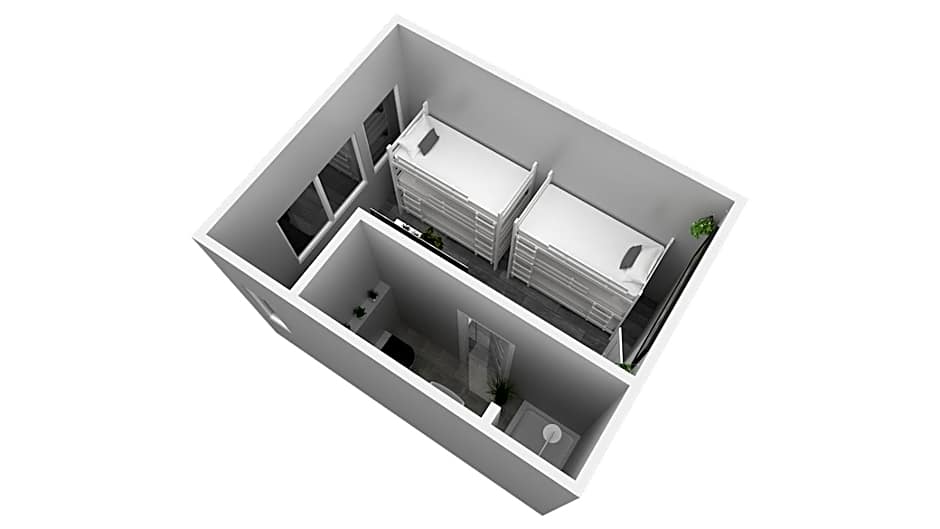 Hotel Ulm Zentrum - Komplettes Zimmer, Hochbett, Android TV & eigenem Bad - perfekt für Familien & Gruppen