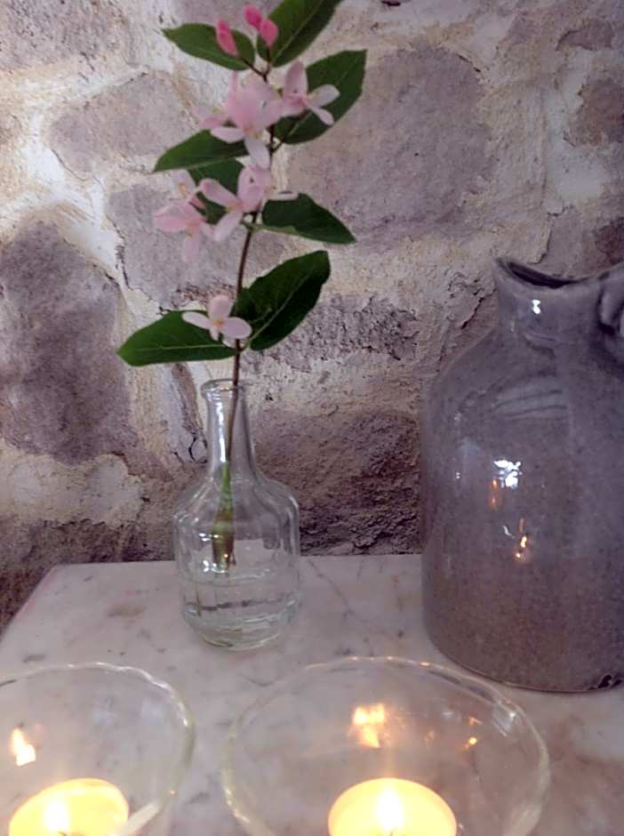 Domaine Charente Glamping Familyroom Le Jardin with external toilet & shower house & outdoor kitchen