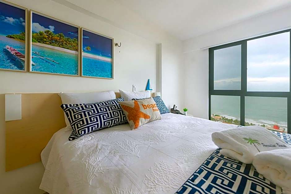 Flat com 2 quartos - Vista Morro do Careca - 250m Mar e Garagem