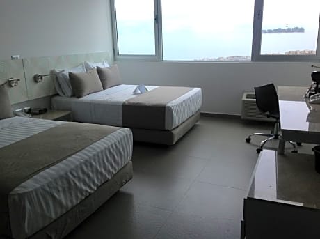 Double Room with Two Double Beds with Beach View
