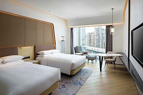 Club City View Room, Club lounge access, Guest room, 2 Double