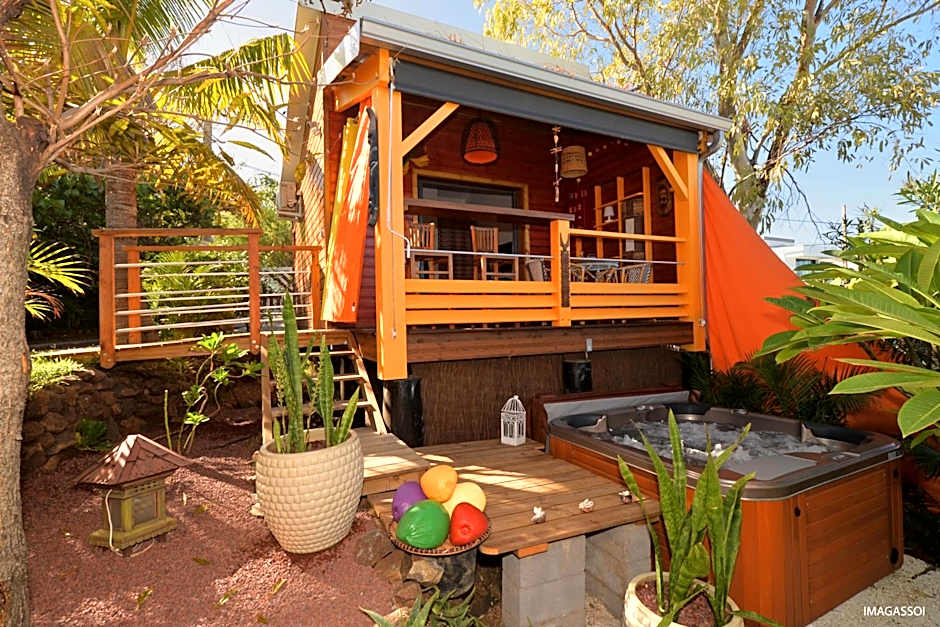 Poz Lagon - chambre d'hôtes - Bungalow pour 2 personnes - Jacuzzi privatif - petit déjeuner - Vue sur le lagon