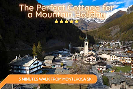 5 Minutes from Monterosa Ski, Small Cottage