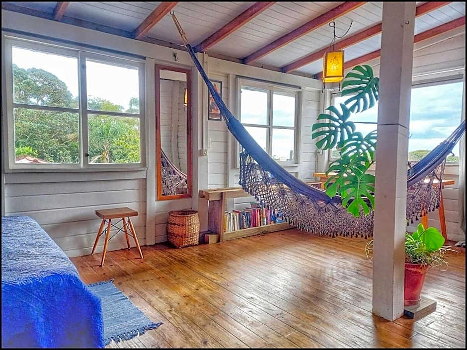 Cabana com vista mar, nascer do sol e lua cheia