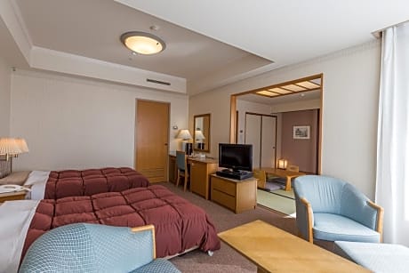 Wing building Japanese and Western style room