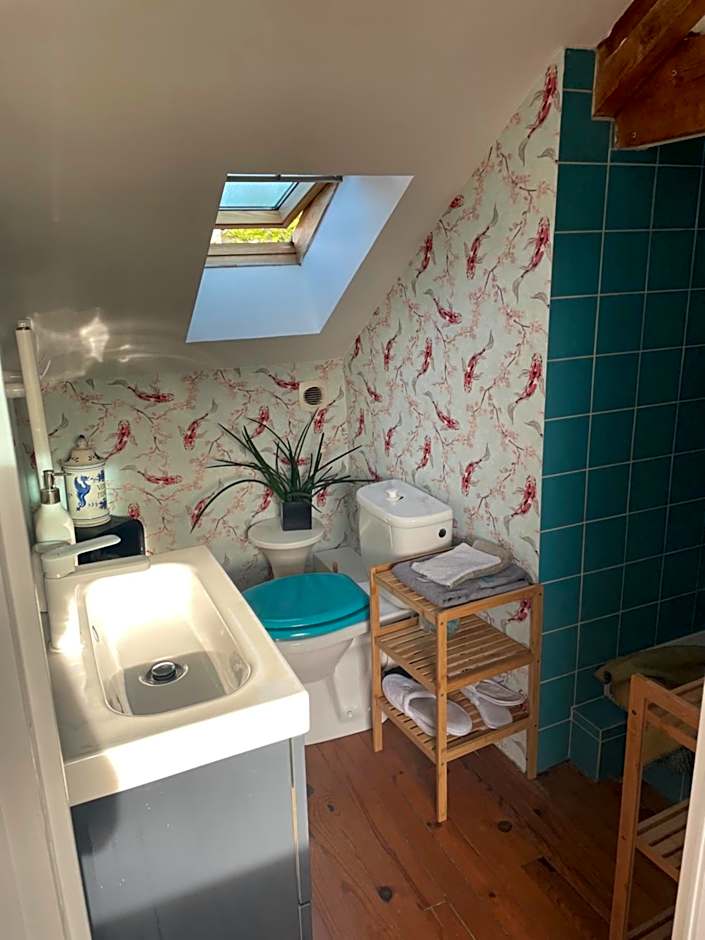 Chambre hôtes nichée sous les toits