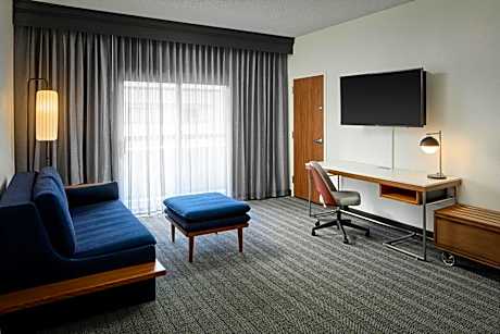 One-Bedroom Double Suite with Two Double Beds, Living Room and Sofa Bed