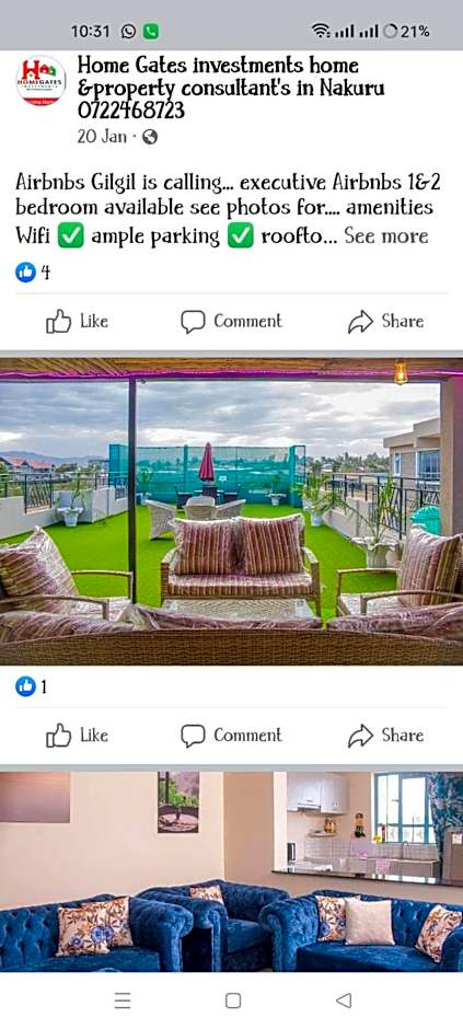 Executive 1&2 Broom Airbnb in Gilgil Nakuru