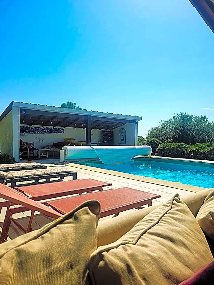 Chambre Bordeaux, piscine et spa