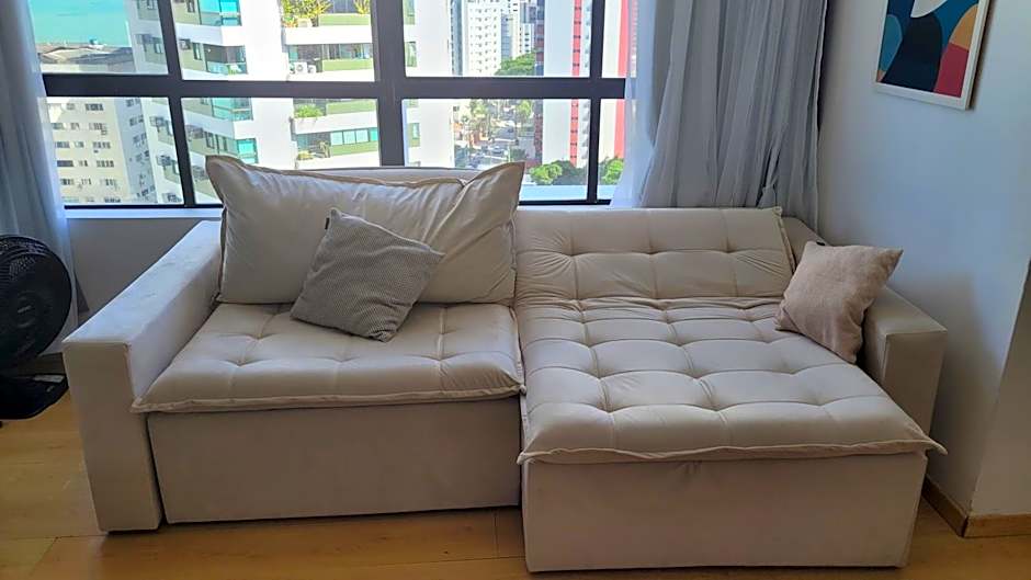 Apartamento 150m praia, vista p Mar, e Piscina na cobertura