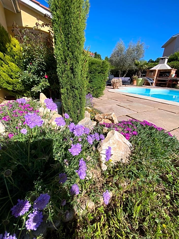 Chambres dans villa avec piscine