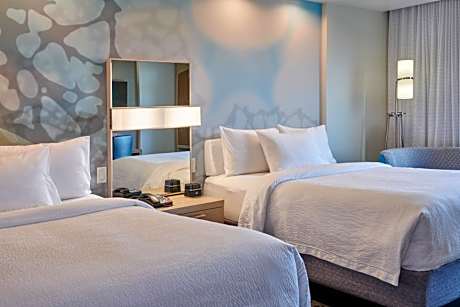 Studio with Two Queen Beds, Roll-In Shower and Sofa Bed - Mobility Access/Hearing Accessible