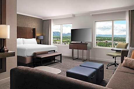 King Studio Suite with Sofa Bed and Roll-in Shower - Mobility and Hearing Accessible