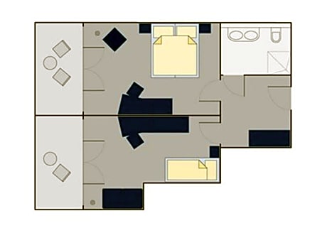 FAMILY SUITE QUAD (For 2 adults, 0 children and 0 infants)