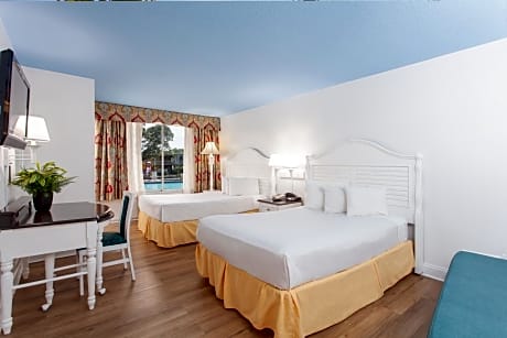 Double Room with Two Double Beds - Poolside