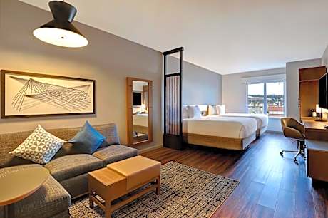 Queen Room with Two Queen Beds, Sofa Bed and Roll-in Shower - Disability Access