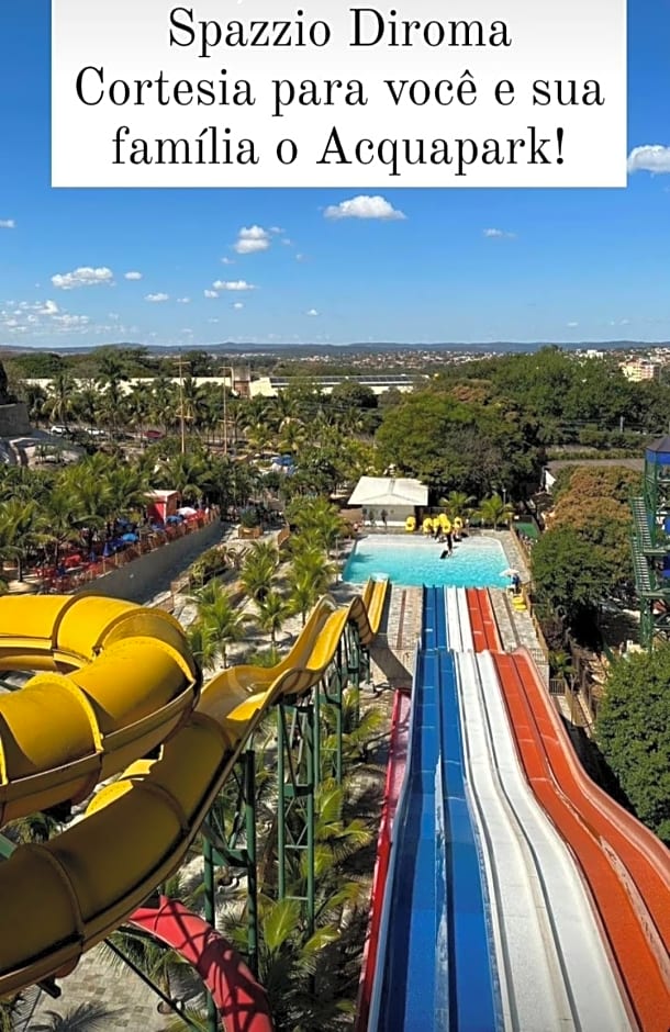 Spazzio diRoma com entrada ao Acquapark Gratuito, Apartamento 840 vista para a Piscina