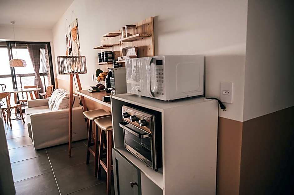 Loft beira-mar com frente e vista para o mar