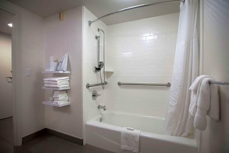  2 DOUBLE MOBILITY ACCESS W/TUB NONSMOKING - MICROWV/FRIDGE/HDTV/WORK AREA - FREE WI-FI/HOT BREAKFAST INCLUDED -