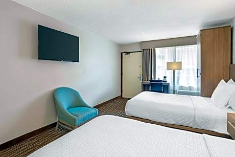 Double Room with Two Double Beds and Mobility Accessible Roll-In Shower