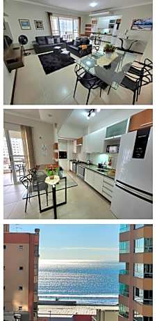 3 suítes grandes, 4 garagens, Vista mar, ótima localização a 2 minutos do mar em Meia Praia - Itapema