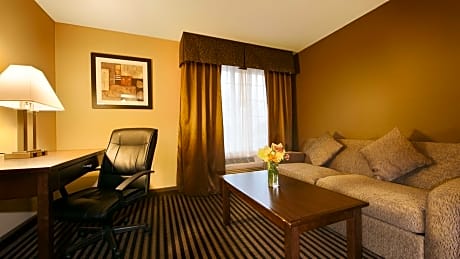 Suite-1 King Bed - Non-Smoking, Presidential Room, Sofabed, Jetted Tub, Microwave And Refrigerator, Wi-Fi, Full Breakfast