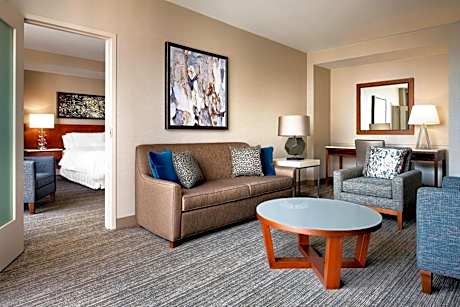 One-Bedroom King Suite with Attraction View, Living Room and Sofa Bed - Hearing Accessible