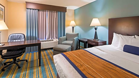 accessible - suite king bed - mobility accessible, bathtub, sofabed, microwave and refrigerator, wi-fi, non-smoking, full breakfast