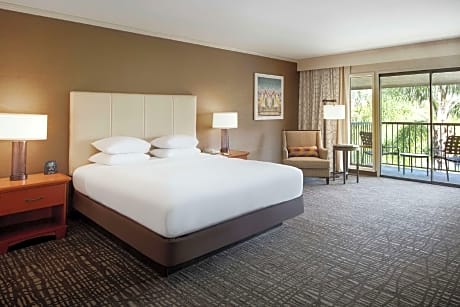 1 KING BED MOBILITY ACCESSIBLE ROLL-IN SHOWER FRIDGE - DUAL SINK VANITY 24 HOUR FITNESS CENTER