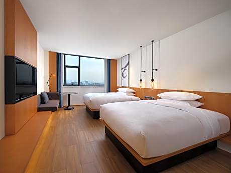 Standard Double Room with Two Double Beds and City View