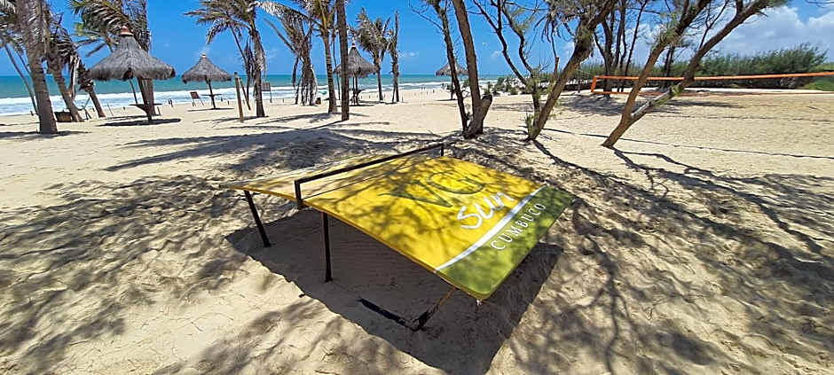 PARAÍSO FRENTE MAR - VG SUN CUMBUCO PARA 4 PESSOAS - COM HIDRO, SAUNA, PISCINA, COZINHA COMPLETA, PARQUINHO E WI-Fl