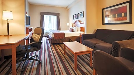 Suite-1 King Bed, Non-Smoking, Oversized Room, Two Televisions, High Speed Internet Access, Microwav