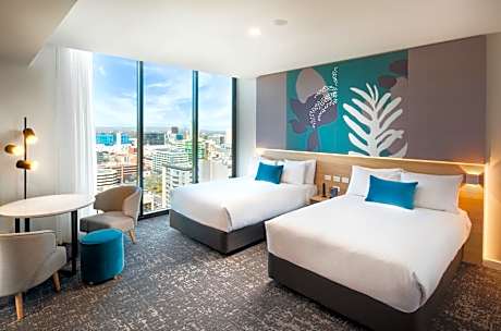 Premium Double Room with Two Double Beds and City View