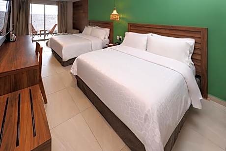 Standard Double Room with Two Double Beds and Pool View