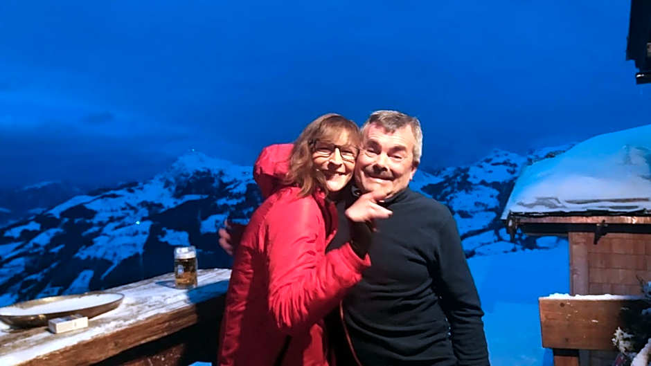 Hocheckhuette On Top of the Kitzbuehel Hahnenkamm Mountain