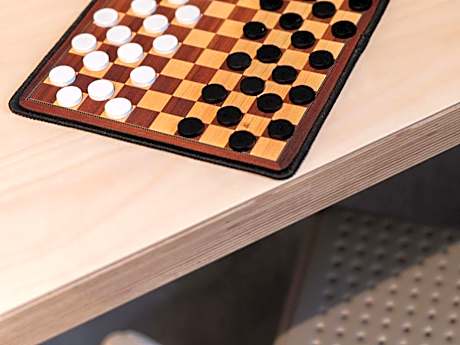 Room with One Queen Bed and One Bunk Bed