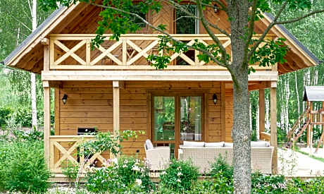 Siedlisko Modrej Czapli. Domki na Kaszubach