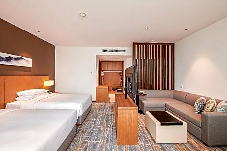 Specialty Two Twin Bedswith Sofa Bed