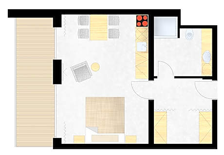 Business Studio with Balcony
