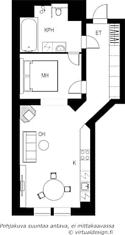Spacious Apartment - 1 Bedroom with Kitchen